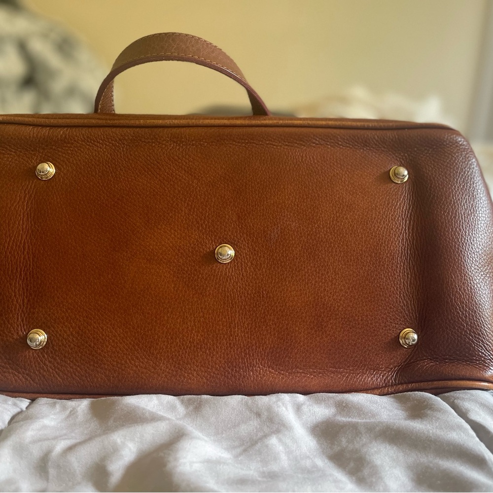 Dooney & Bourke Vintage Rich Brown Leather Tote - Picture 15 of 16